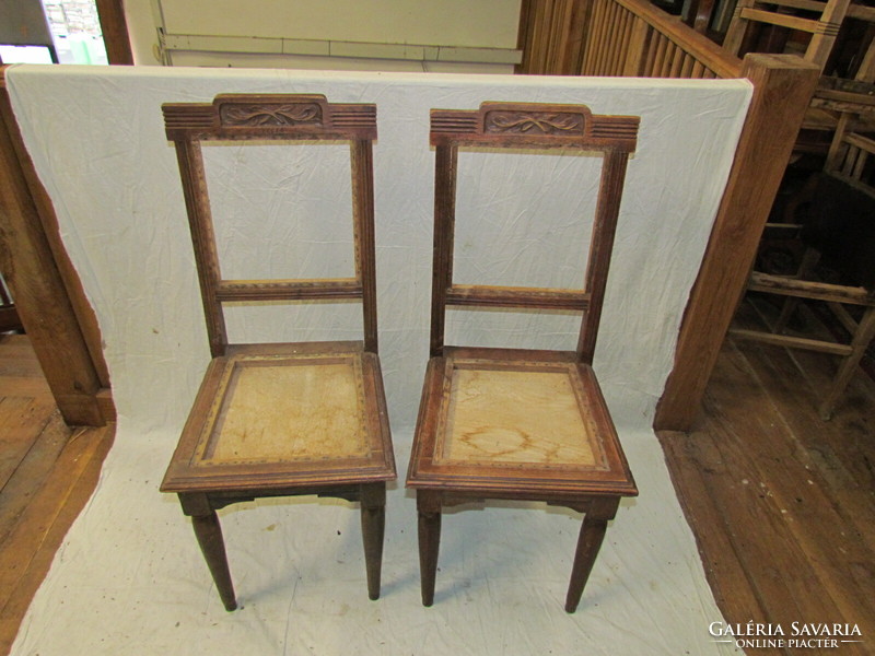 2 antique Art Nouveau chairs (disassembled)