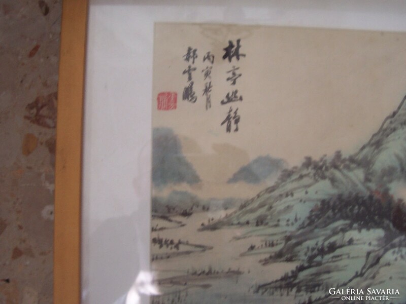 3 Chinese pictures in a frame