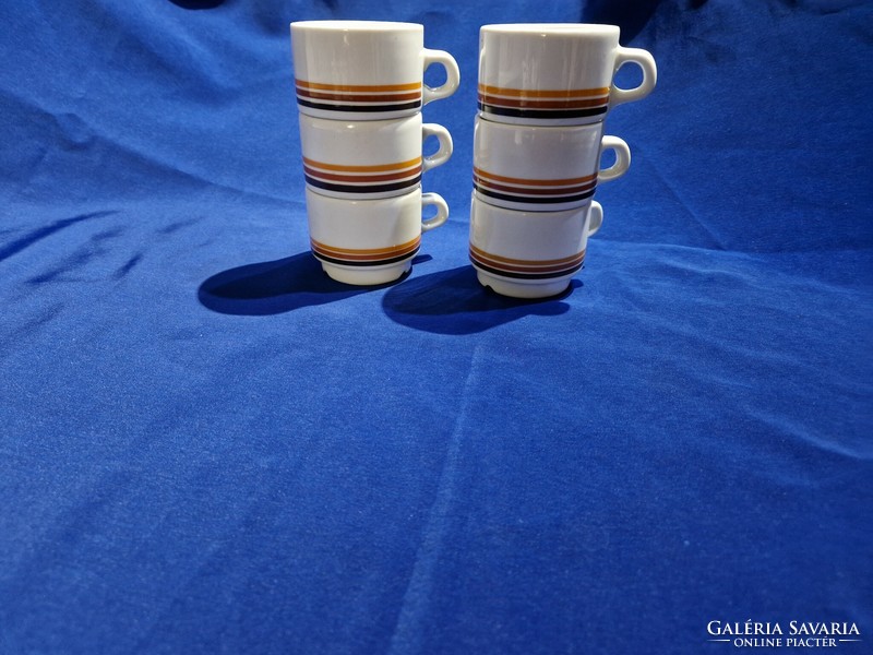Retro Lowland rarer striped mocha cups