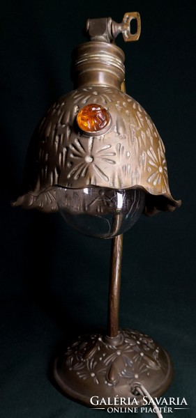 Dt/390 – antique, German (z.U.G.), Jugendstil copper table lamp
