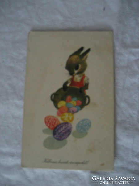 Régi húsvéti képeslap Máté András rajza