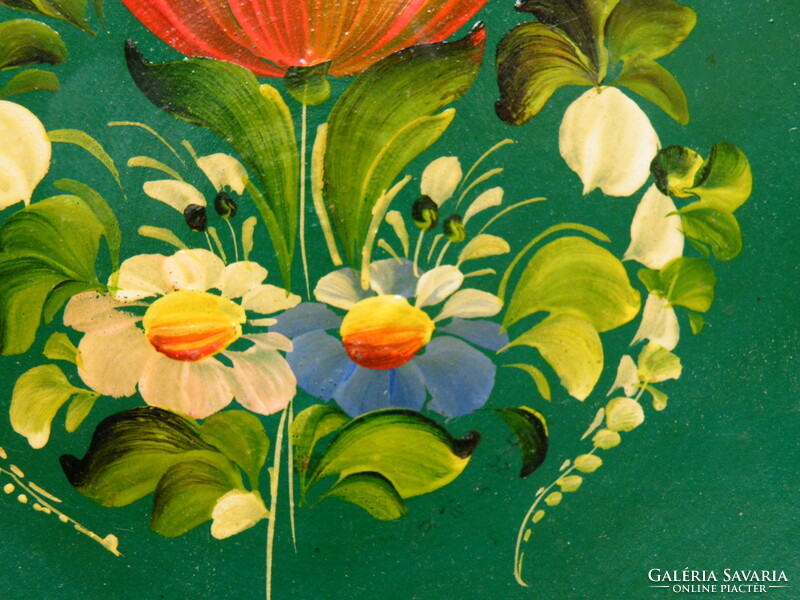 UK0279  2 db gyönyörű virág mintás kézzel festett kerámia falitányér
