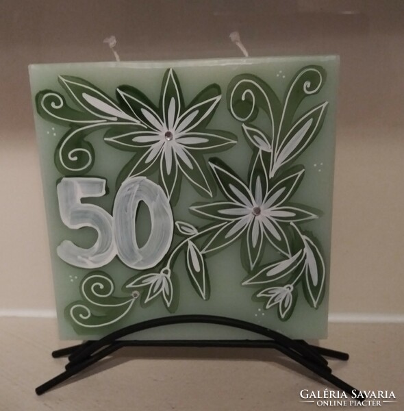 Decorative candle for 50th anniversary, birthday