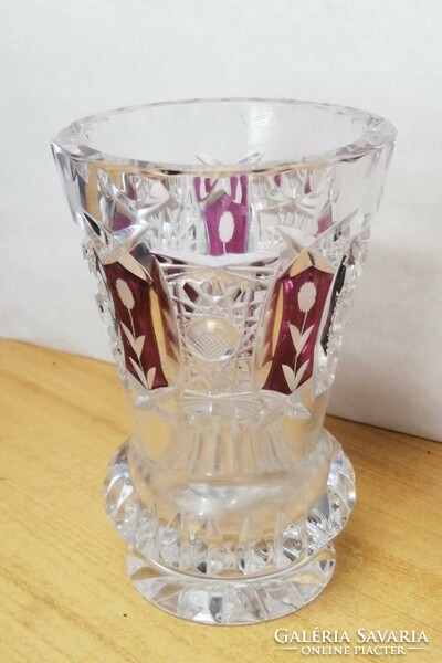 Retro súlyos kristály pohár, Hofbauer Crystal Co. Bajorország 1950-es évek