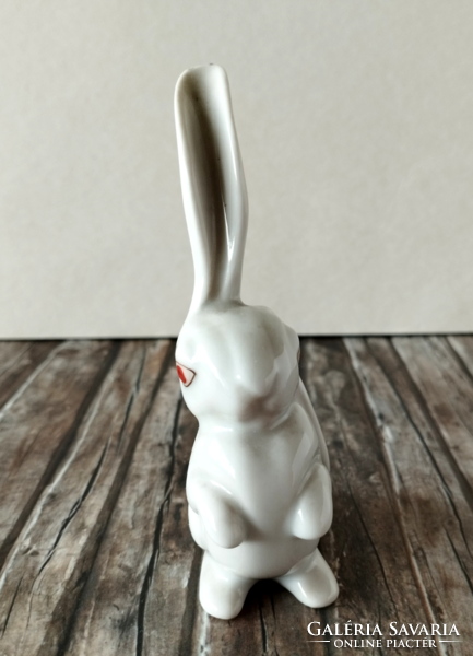 Old hand-painted Herend porcelain rabbit figurine - nipp
