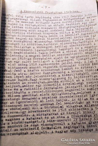 Iratrégiség Mindszenty József bíboros gépelt kézirat "Emlékirataim Bécs 1974 Husvétvasárnapján"