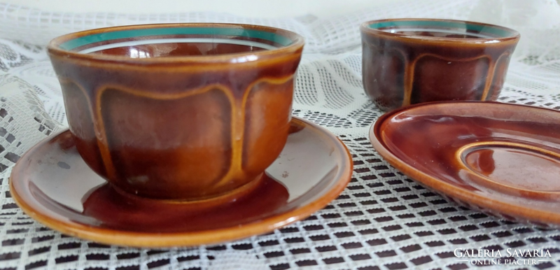 Retro Polish pruszkow porcelain coffee cup 2 pcs, colditz German porcelain plate with coaster