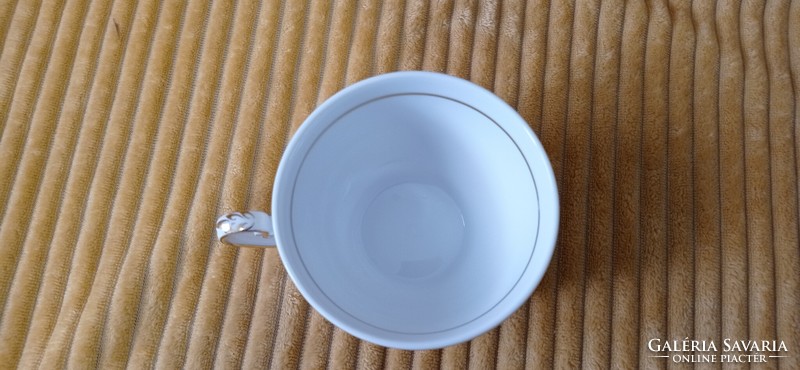 Zsolnay tea cup. Golden stafir, feathered. Showcase. Just a cup!