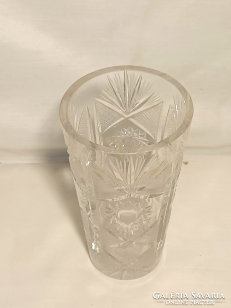 Vastag falú kristály váza