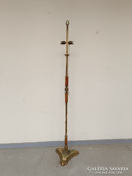 Antique floor lamp patinated copper cast base with onyx inlay floor lamp without shade 412 8416