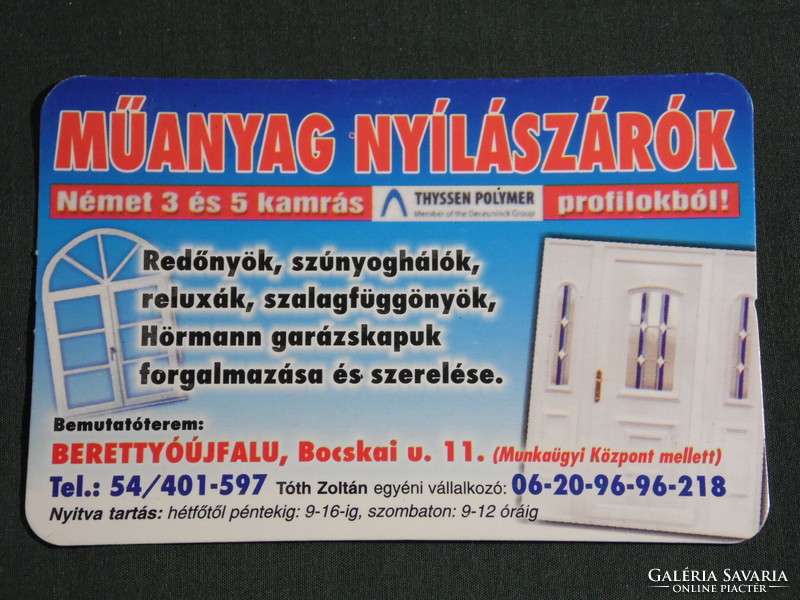 Card calendar, zoltán tóth plastic shutters, berettyóújfalu, 2008, (6)