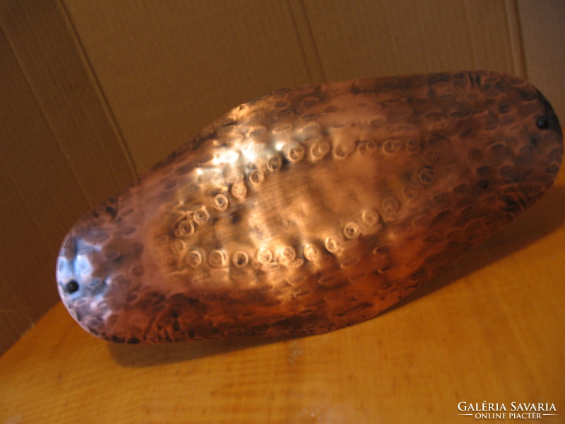 Retro hammered handmade copper fruit serving bowl