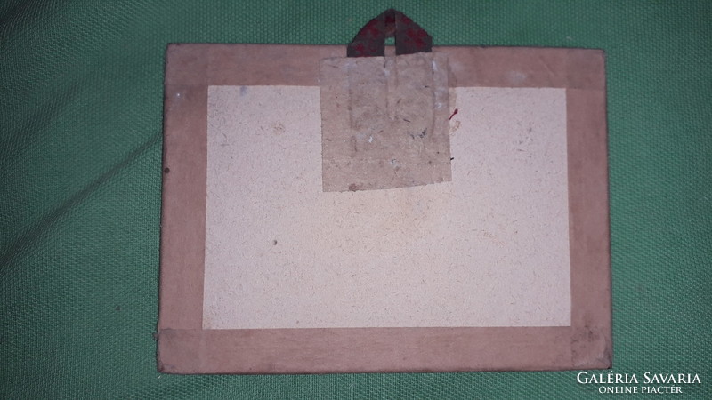 Kettő darab antik gyermekszoba amatőr falidísz kép gyerekkártyából EGYBEN 12 X 8 cm a NEMESI NYOMDA