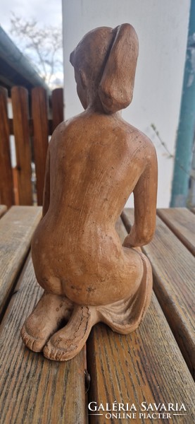 Terracotta female nude figurine