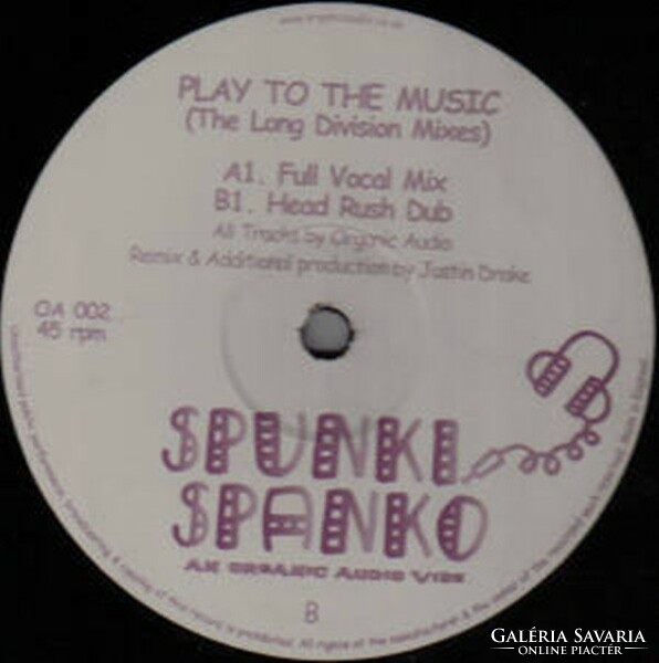 Organic Audio - Play To The Music (The Long Division Mixes) (12")