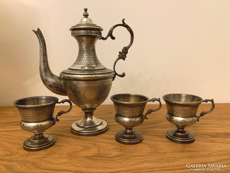 Silver plated coffee or liqueur set