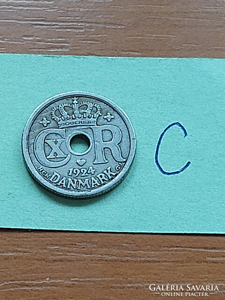 Denmark 10 öre 1924 copper-nickel, x. King Kerestély (cristian) #c
