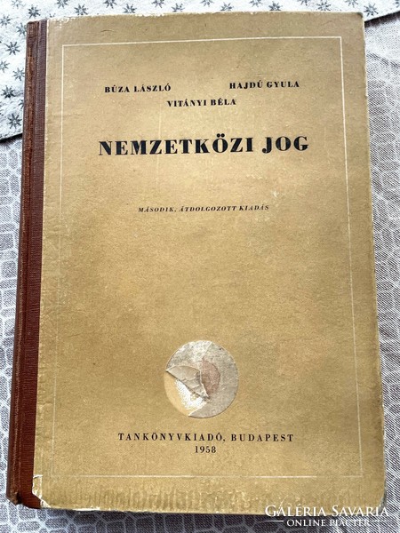 International law by Béla László-Hajdú Gyula-Vitányi Béla - antique law book
