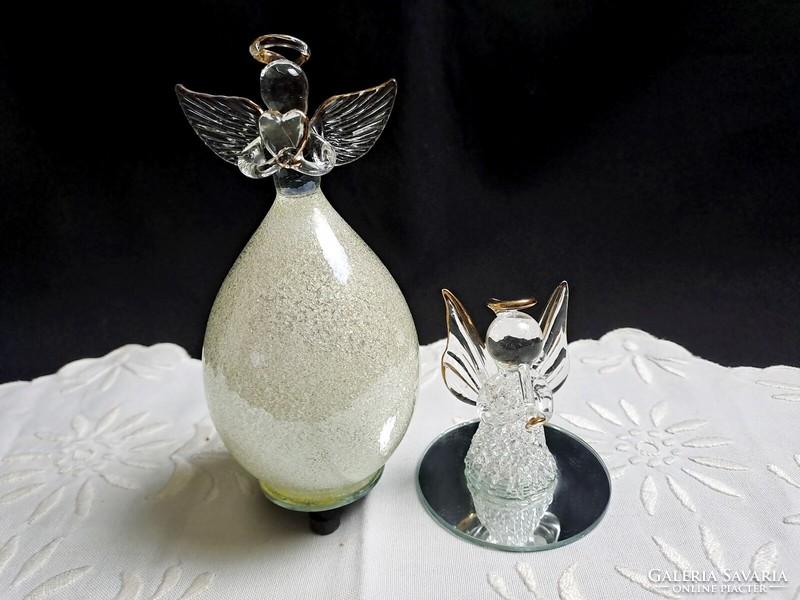 2 special crystal, glass angel eyes, decorative object