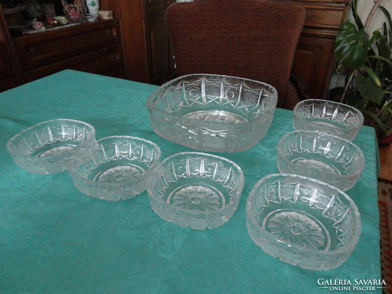 Fruity crystal bowls (6+1 pcs.)