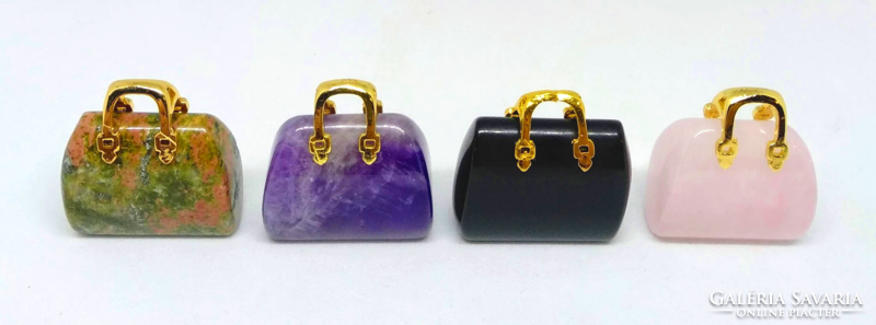 Large bag style mineral pendants 58