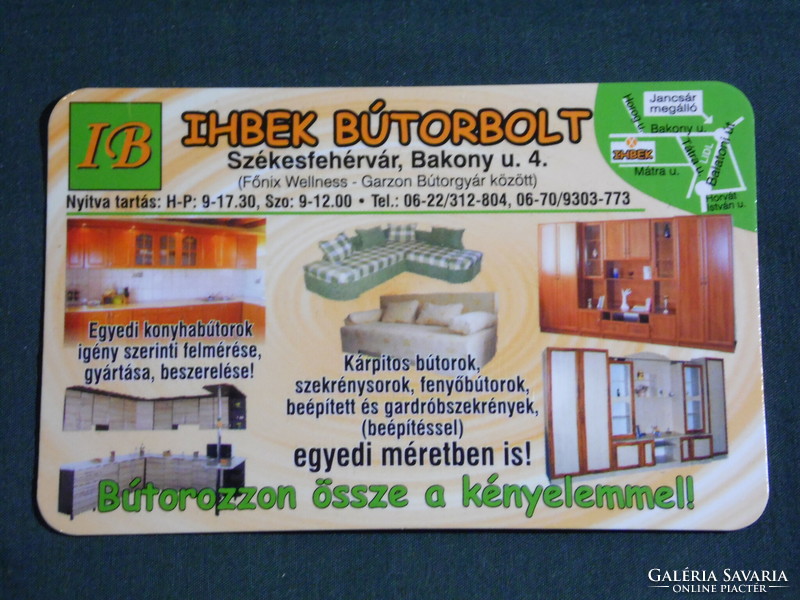Kártyanaptár, Ihbek bútorbolt lakberendezés üzlet, Székesfehérvár, 2008, (6)