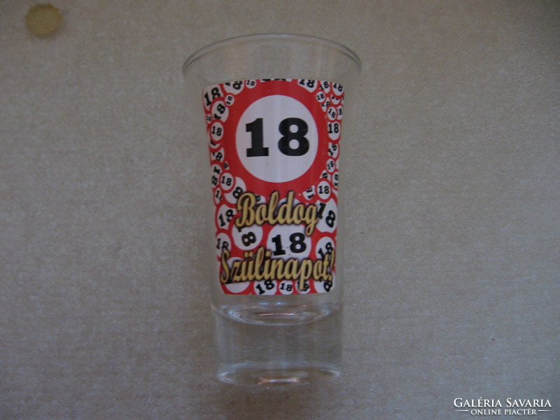 18.születésnapi pálinkás pohár