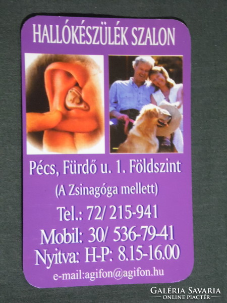 Kártyanaptár, Hallókészülék szalon, Pécs, 2008, (6)