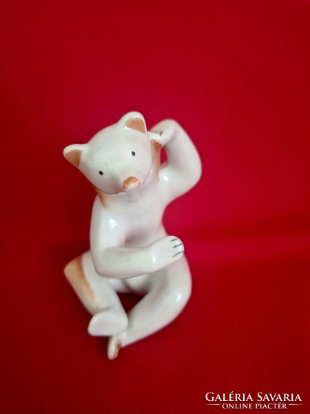 Art deco drasche porcelain teddy bear statue