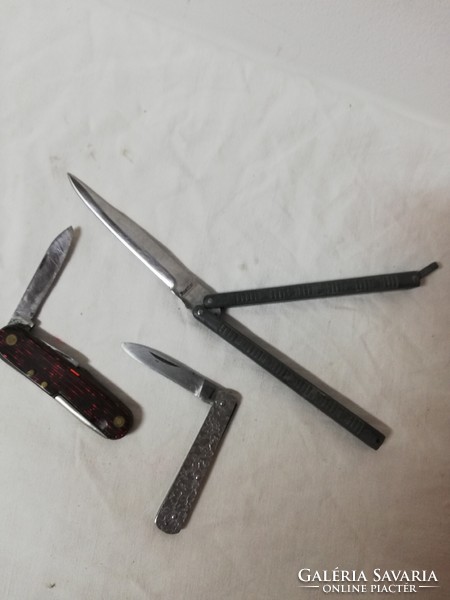 3 old retro knives