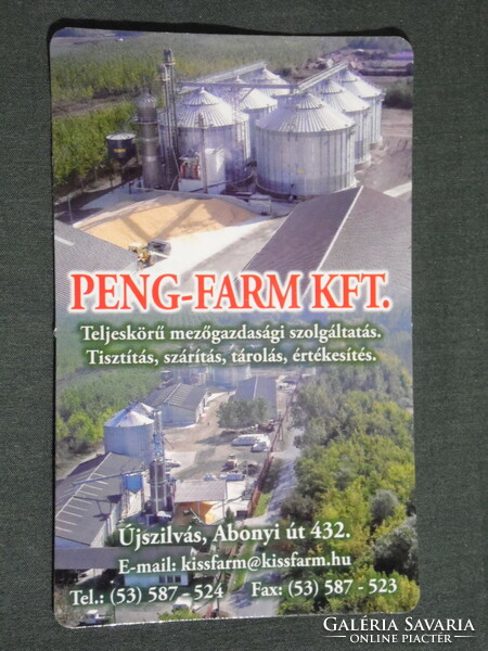 Kártyanaptár, Peng farm Kft. ,mezőgazdasági,tisztítás,szárítás,tárolás,eladás,Újszilvás, 2008, (6)