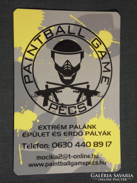 Kártyanaptár, Paintball Game extrém park, Pécs, grafikai rajzos, 2008, (6)