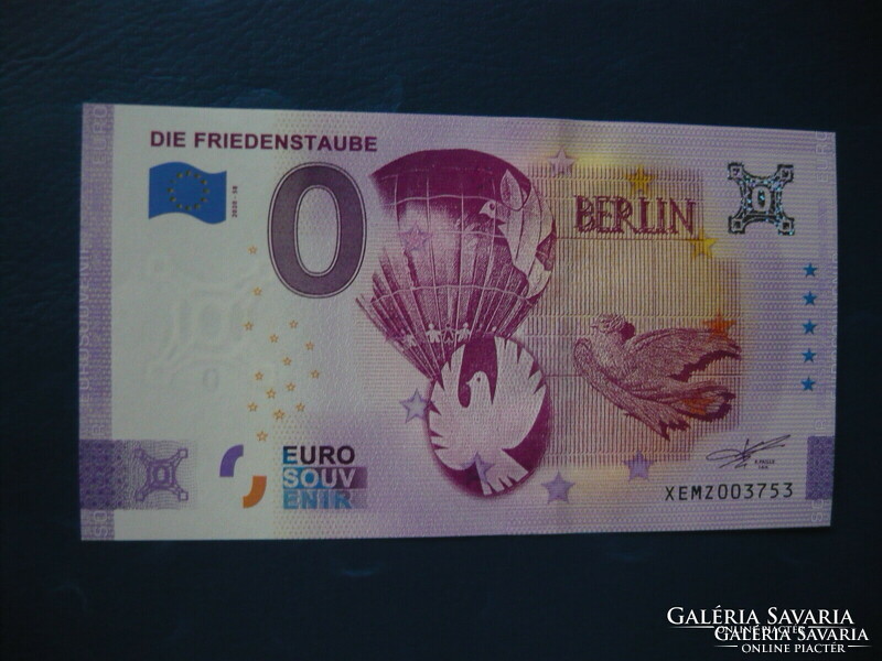 Germany 0 euro 2020 dove of peace! Berlin! Rare commemorative paper money