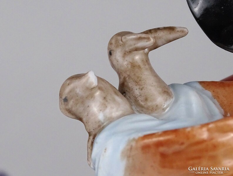 1Q496 Srilankai jelzett rokokó porcelán figura 2 darab
