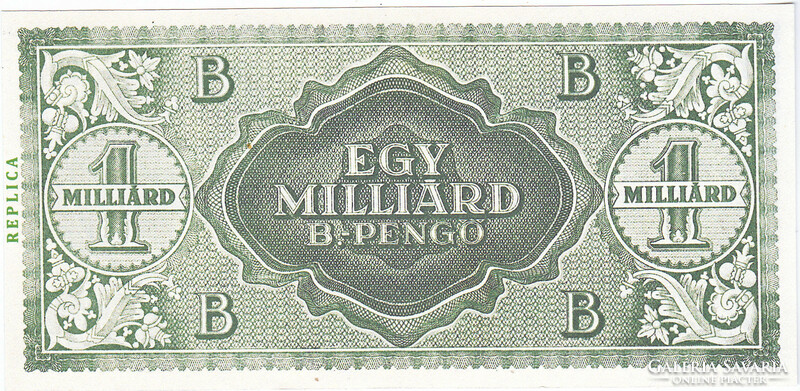 Hungary 1,000,000,000 b.-Pengő 1946 replica