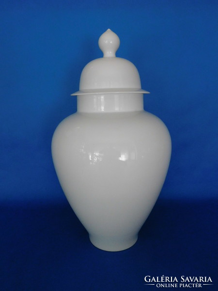 Herend white giant vase