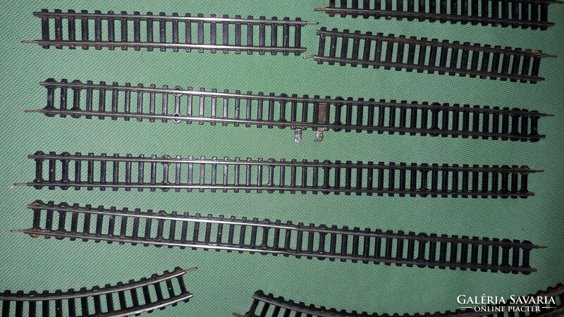 Retro railway model piko n rails 19 pcs + 1 switch as shown in the pictures