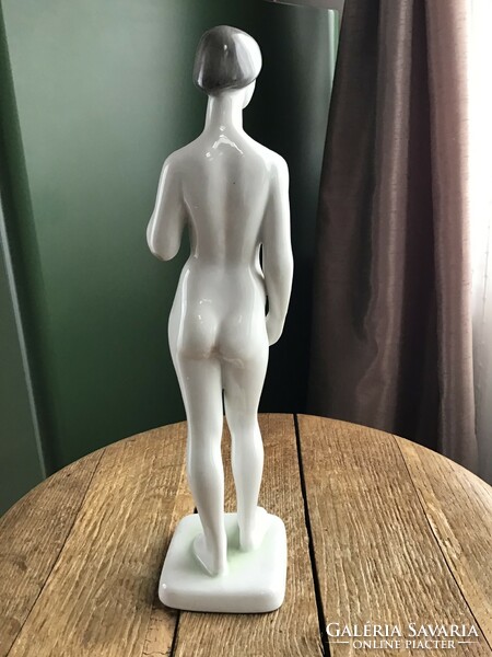 Old hólloháza porcelain female nude figure