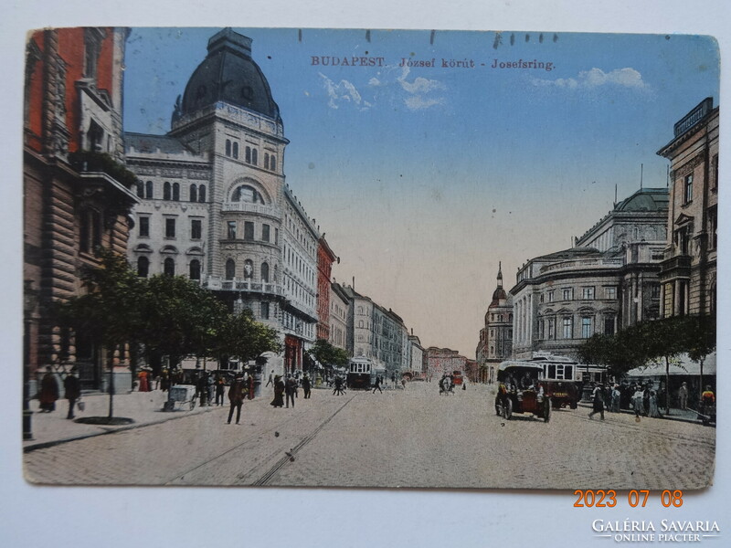 Régi képeslap:  Budapest, József körút (1915)