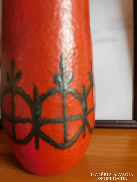 Retro applied art ceramic vase 40 cm
