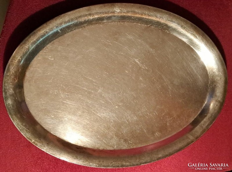 Silver-plated alpaca oval tray