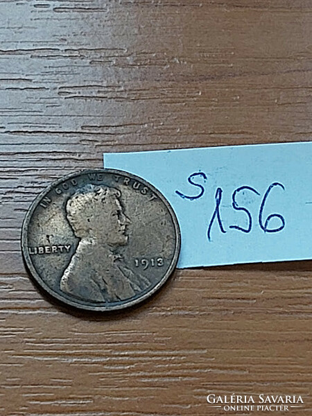 USA 1 CENT 1913  Kalászos penny, Lincoln, BRONZ  S156