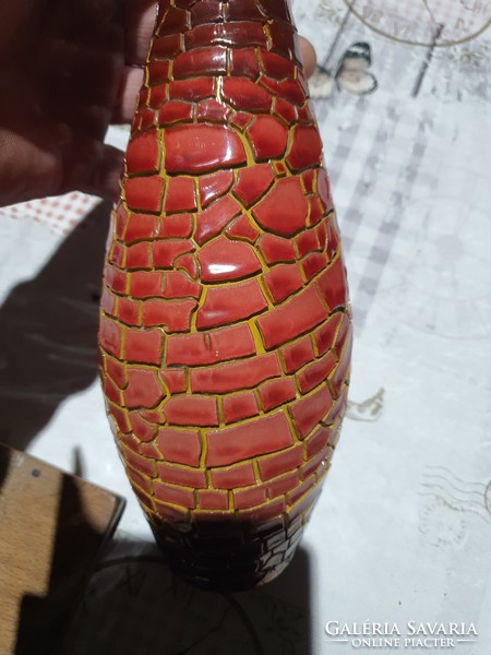 Zsolnay cracked vase