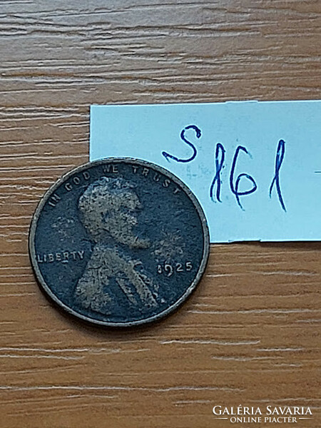 Usa 1 cent 1925 corn penny, lincoln, bronze s161