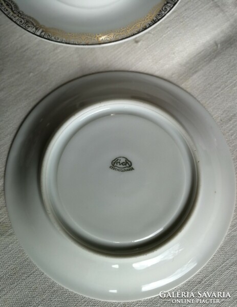Art deco, elegant, Aich porcelain teacups with bottoms