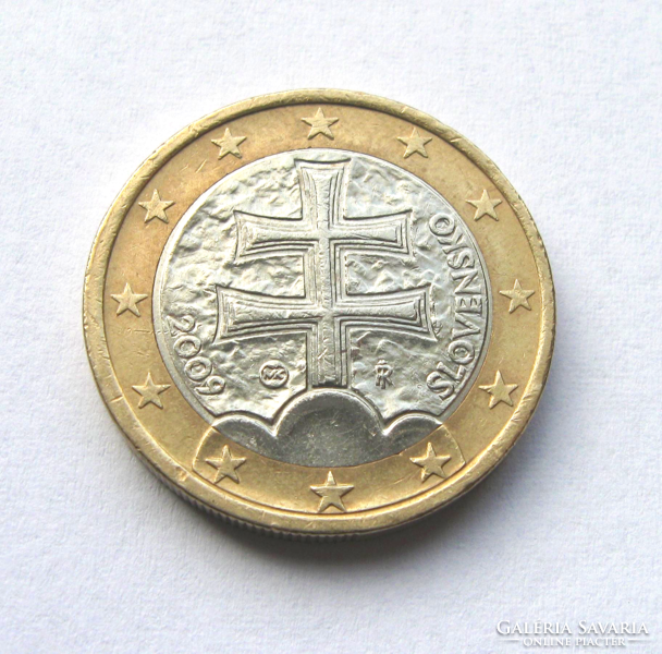 Slovakia - 1 euro - 2009 - double cross