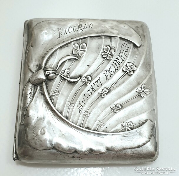 Secession silver women's cigarette case, business card holder
