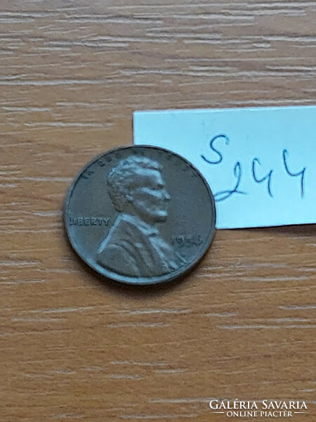 USA 1 CENT 1956  Kalászos penny, Lincoln, BRONZ   S244