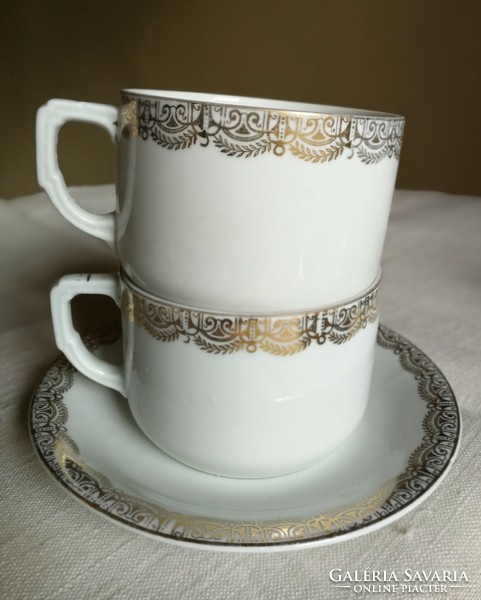 Art deco, elegant, Aich porcelain teacups with bottoms