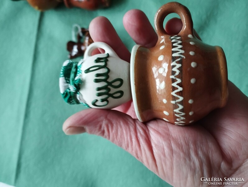 Mini ceramic folk jugs and jugs in one